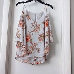 Off-The-Shoulder Floral Blouse